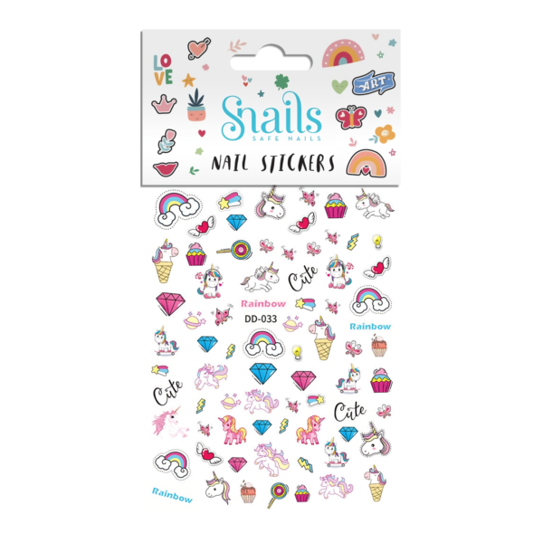 Nail Stickers- Rainbow Unicorn